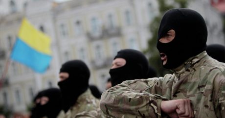 В Киеве сорвали флаги Евросоюза с госучреждений — ВИДЕО