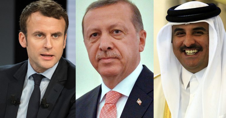 Состоялась видеоконференция между Эрдоганом, Макроном и Аль-Тани