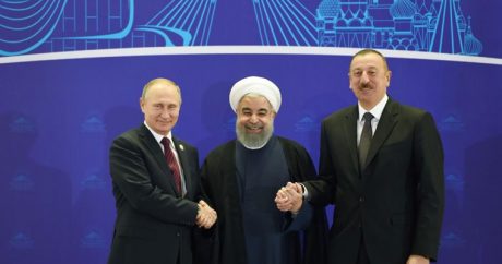 В Тегеране состоялся трехсторонний саммит глав Азербайджана, Ирана и России — ФОТО+ВИДЕО