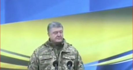 Порошенко ответил Саакашвили из воинской части — ВИДЕО