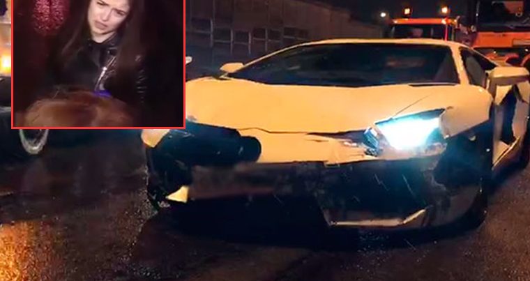 Грузовик перевернулся после столкновения с Lamborghini — ФОТО+ВИДЕО