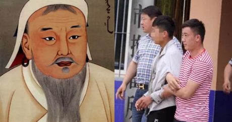 Китайца посадили в тюрьму, за то что, тот растоптал портрет Чингисхана