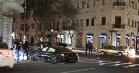 Сын чиновника устроил аварию в центре Баку