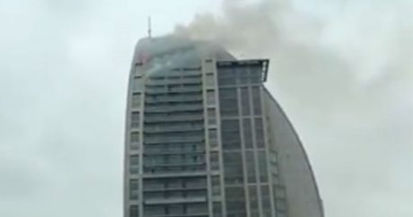В Баку загорелось здание Trump Tower — ВИДЕО