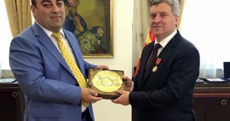 Президент Македонии Георге Иванов удостоен золотого ордена «Друг Азербайджана»
