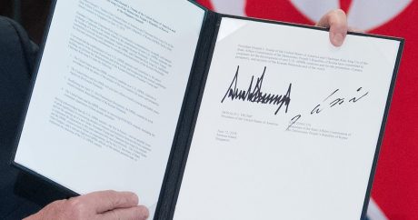 Опубликован текст итогового документа, подписанного Трампом и Ким Чен Ыном