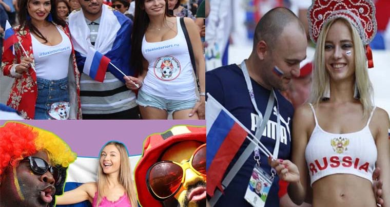 Как иностранные фанаты зажигают с россиянками — ВИДЕО