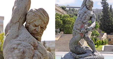 Бакинская городская скульптура: История создания композиции «Бахрам–Гур» — ФОТО 