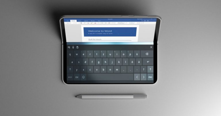 Microsoft разработала «карманный ноутбук» со складным экраном