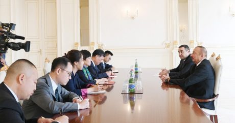 Президент Ильхам Алиев принял делегацию Китая