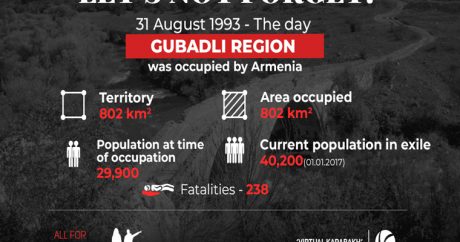 МИД сделал заявление в связи с 25-й годовщиной оккупации Губадлинского района Азербайджана