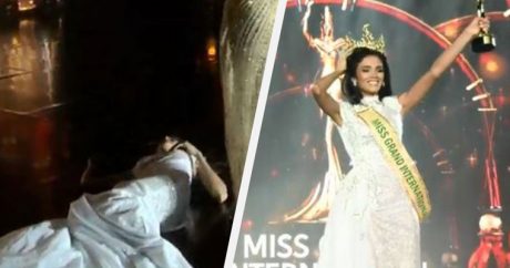 Miss Grand International упала в обморок на сцене — Видео