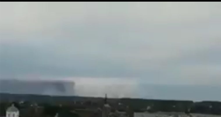 В Украине взорвался военный склад — Видео