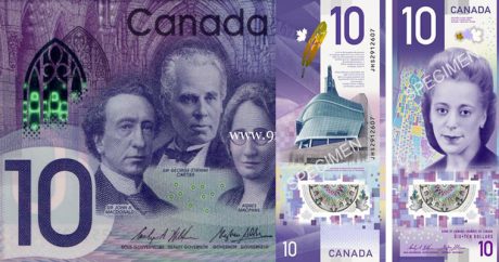 Канада запустит в обращение новую 10-долларовую банкноту