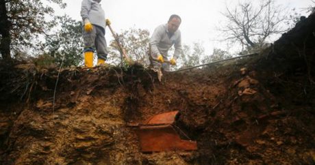 В Бодруме после наводнения и оползня обнаружен древний саркофаг