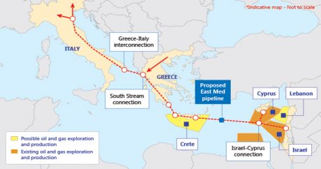 Израиль хочет экспортировать природный газ через Грецию и Кипр