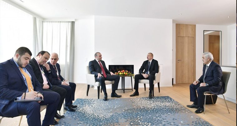 Давос: Ильхам Алиев встретился с премьер-министром Грузии