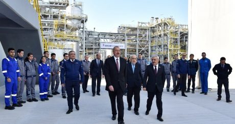 Президент Ильхам Алиев ввел в строй карбамидный завод в Сумгайыте