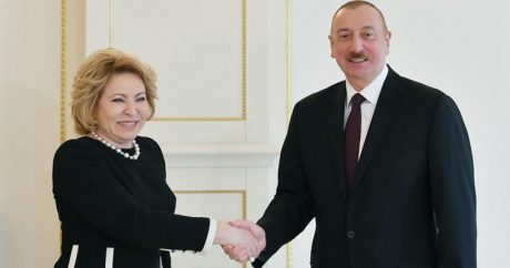 Матвиенко предложила Ильхаму Алиеву принять участие в акции «Тотальный диктант» по русскому языку