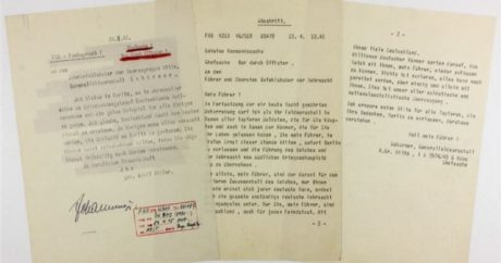 На аукцион выставили записку Гитлера 1945 года
