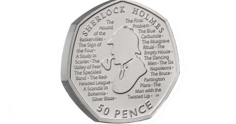 В Британии выпустили монету с изображением Шерлока Холмса