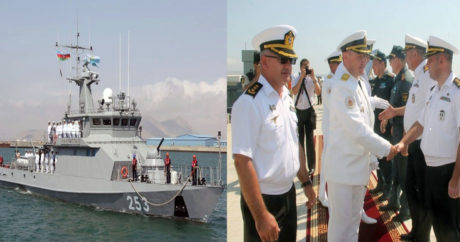 Военный корабль Казахстана прибыл в Баку