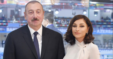 Ильхам и Мехрибан Алиевы на открытии Центра транспортного обмена «Кёроглу»