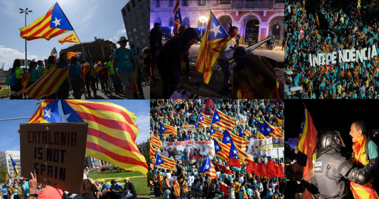 На улицы Барселоны вышли 600 тысяч сторонников независимости Каталонии