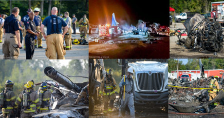 В США самолет упал на стоянку грузовиков: есть погибшие – Фото и видео последствий