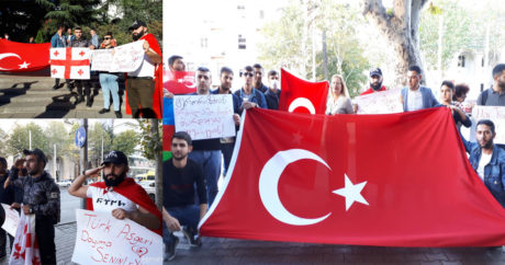 Азербайджанская молодежь провела в Тбилиси акцию в поддержку Турции