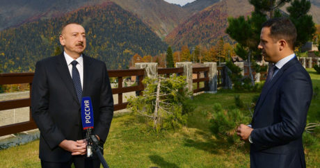 Ильхам Алиев дал интервью российским телеканалам «Россия» и «Первый»