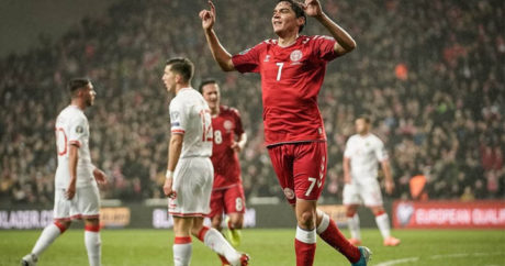 Сборная Дании по футболу разгромилf команду Гибралтара в отборе ЕВРО-2020