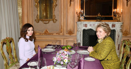Мехрибан Алиева поужинала с председателем Совета Федерации РФ