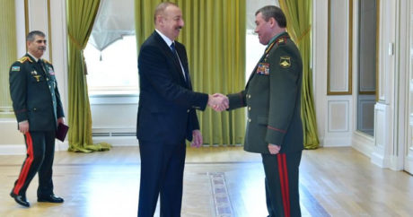 Президент Ильхам Алиев принял начальника Генштаба ВС России
