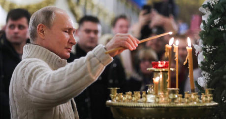 Путин поздравил россиян с Рождеством