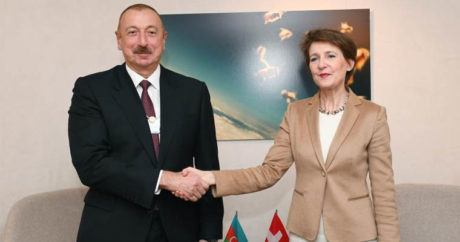 В Давосе состоялась встреча Ильхама Алиева с Президентом Швейцарии- ФОТО