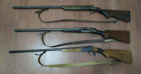 В Исмаиллы полиция изъяла незаконно хранящееся оружие
