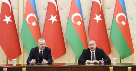Выступление президентов Азербайджана и Турции — Фото