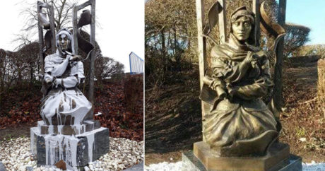 В Бельгии осквернили памятник поэтессе Хуршидбану Натаван – ФОТО
