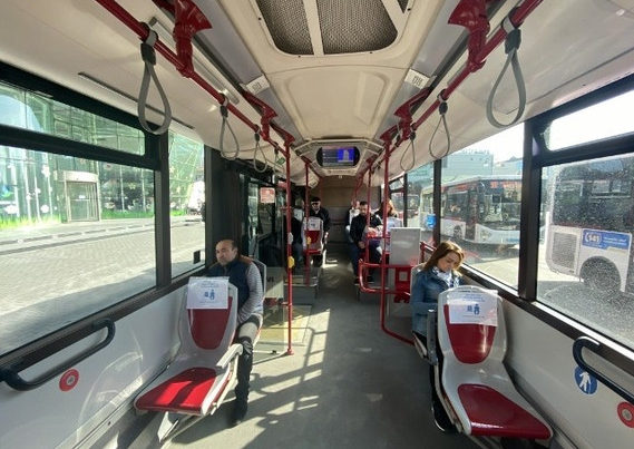 В автобусах BakuBus введены правила соблюдения социальной дистанции
