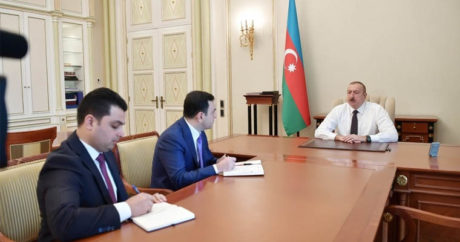 Президент Ильхам Алиев принял новоназначенных глав ИВ