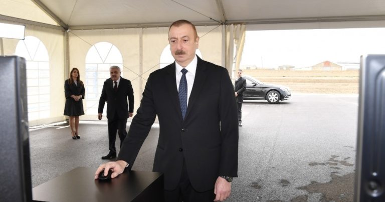 Ильхам Алиев принял участие в открытии магистрального газопровода — ФОТО