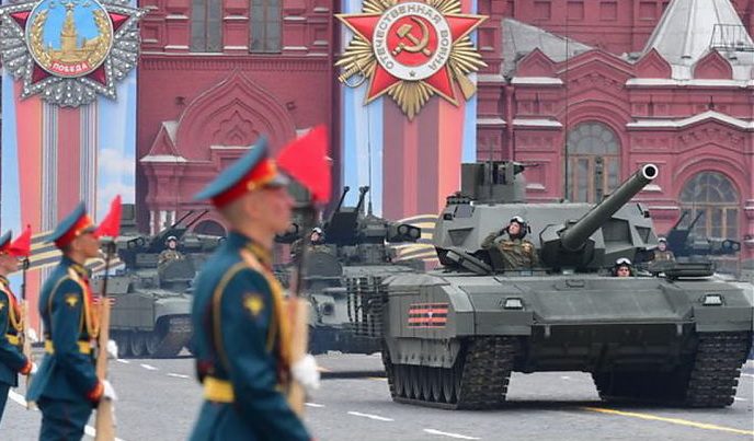 Азербайджанские военнослужащие принимают участие на параде Победы в Москве