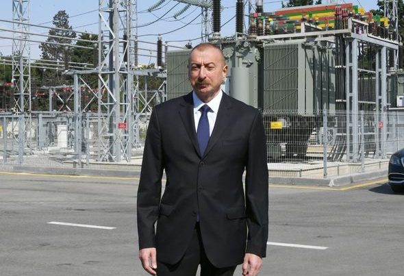 Президент Ильхам Алиев на открытии подстанции «8-й километр» в Баку — ФОТО