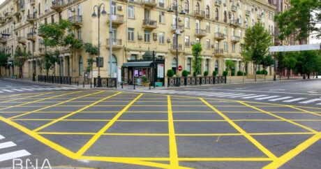 В Баку начался новый этап применения «желтых разметок» на дорогах