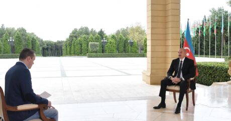 Президент Ильхам Алиев дал интервью российскому телеканалу «Первый»