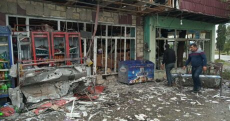 Армяне вновь бросили снаряд на Агдам, нанесен урон магазину, кафе и чайхане