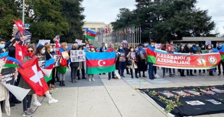 Протест против террористических действий Армении в Женеве