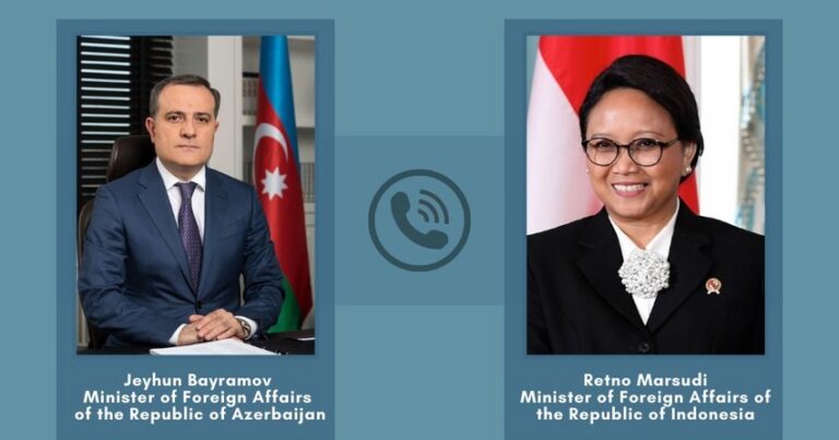 Между главами МИД Азербайджана и Индонезии состоялся телефонный разговор
