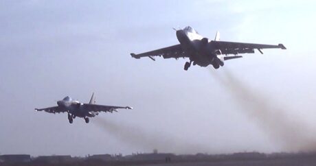 Авиаудары ВВС Азербайджана по позициям врага — Видео